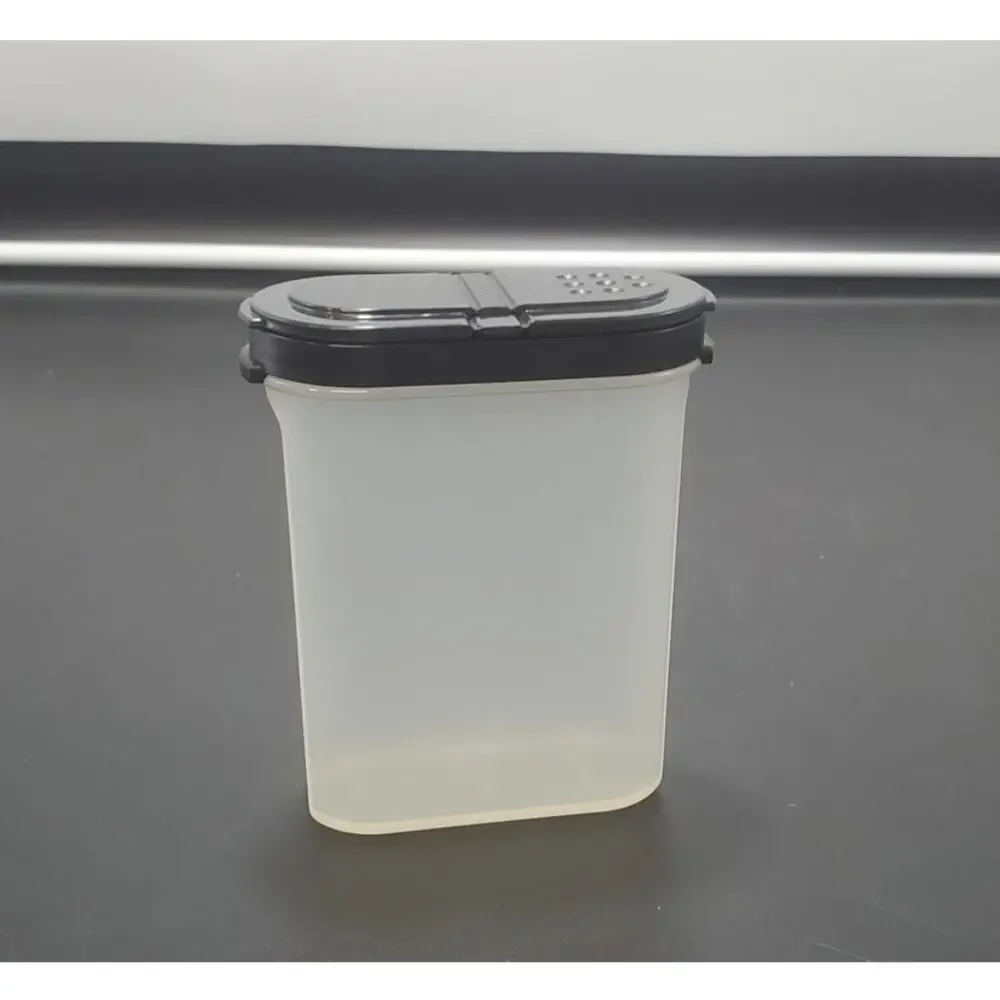 Tupperware Large Spice Shaker Sheer Black Lid & Flip Top Cap 1844, 1845, 1846